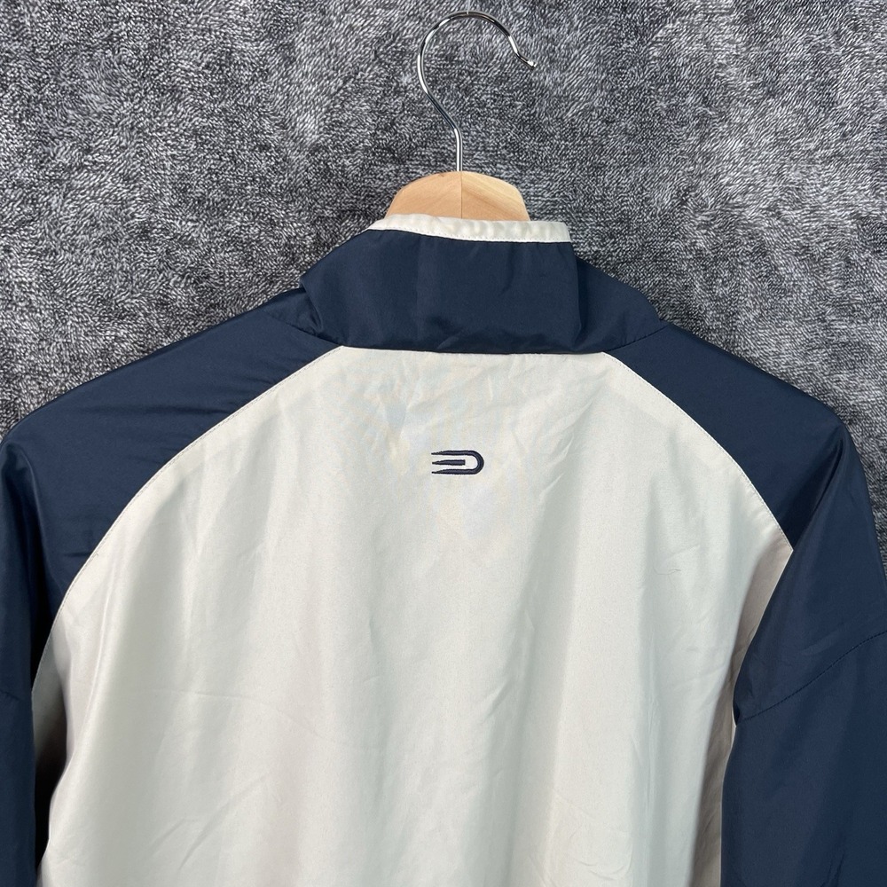 Vintage Dockers Golf Windbreaker Half Zip Blue White Men's Size 2XL Long Sleeve - Picture 9 of 11